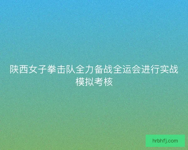 陕西女子拳击队全力备战全运会进行实战模拟考核